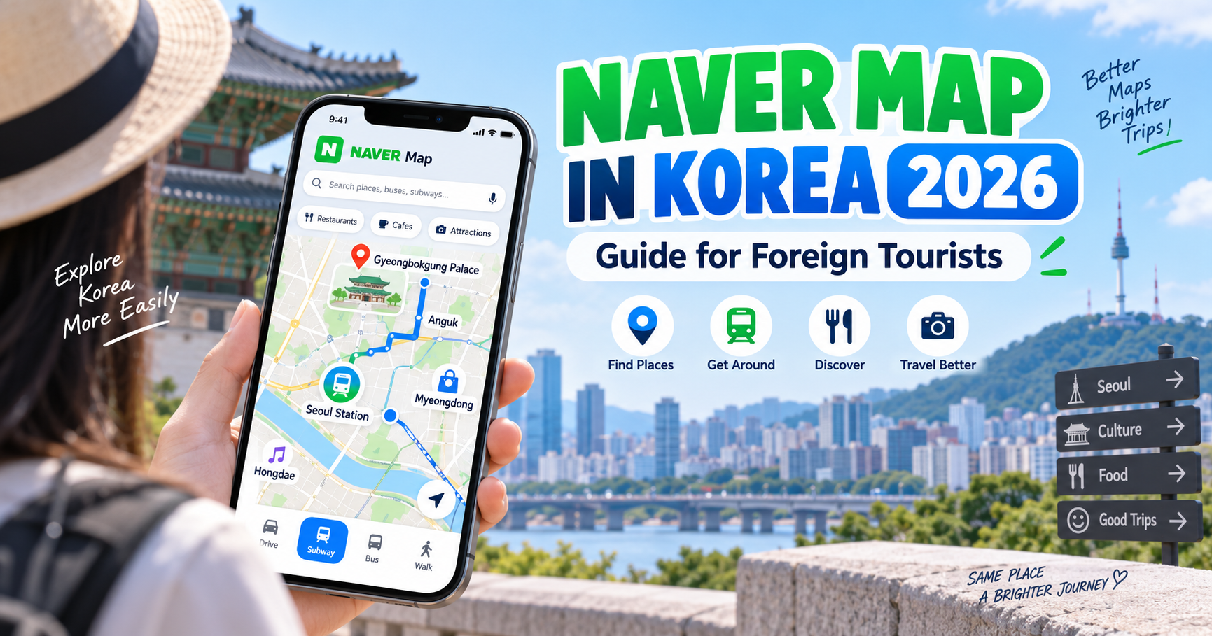 Naver Map English guide for foreign tourists traveling in Korea in 2026